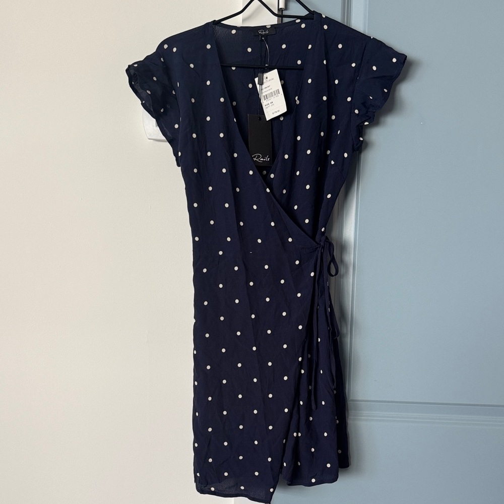 RAILS polka dot Brenna Wrap Dress NWT